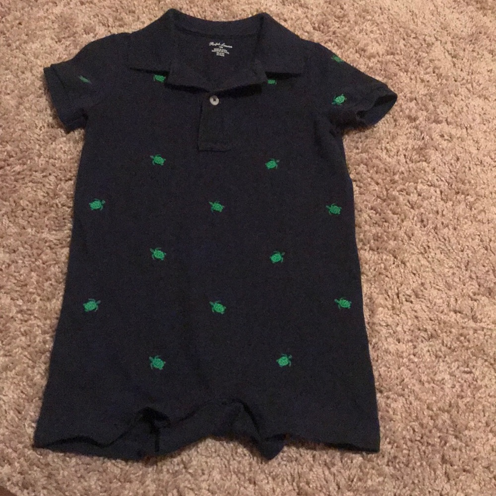 Cute blue and green romper